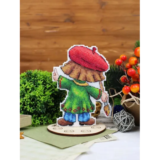 Cross stitch kit "Artist, with stand" SR-1305