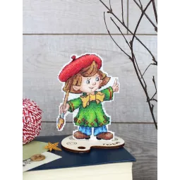 Cross stitch kit "Artist, with stand" SR-1305