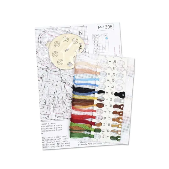 Cross stitch kit "Artist, with stand" SR-1305
