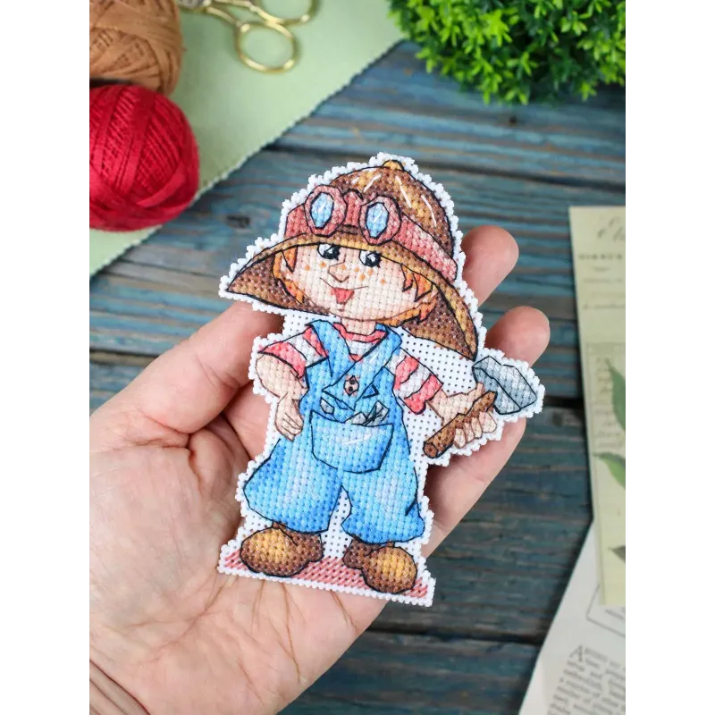 Kreuzstich-Set "Mechaniker 1" 12 x 9 cm SR-1302