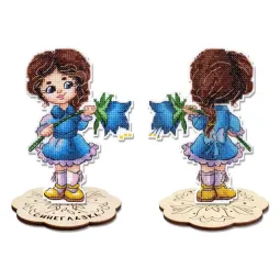 Cross stitch kit "Blue-eyed girl" 13 x 9 cm SR-1301