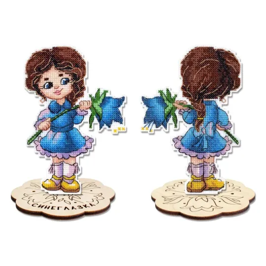 Cross stitch kit "Blue-eyed girl, with a stand" SR-1301