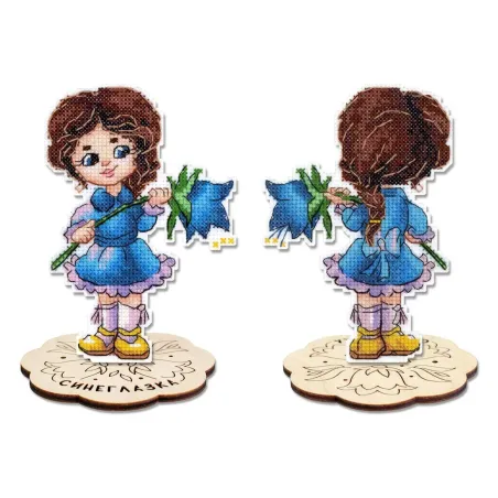 Cross stitch kit "Blue-eyed girl, with a stand" SR-1301