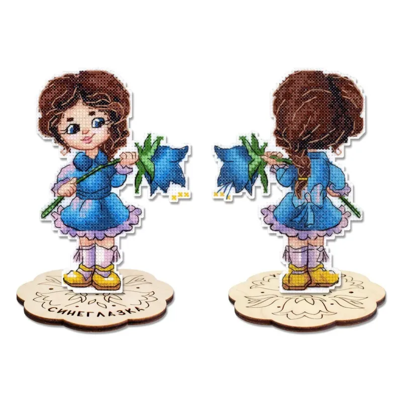 Cross stitch kit "Blue-eyed girl" 13 x 9 cm SR-1301