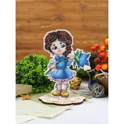 Cross stitch kit "Blue-eyed girl, with a stand" SR-1301