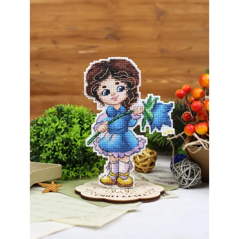 Cross stitch kit "Blue-eyed girl, with a stand" SR-1301