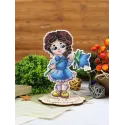 Cross stitch kit "Blue-eyed girl, with a stand" SR-1301