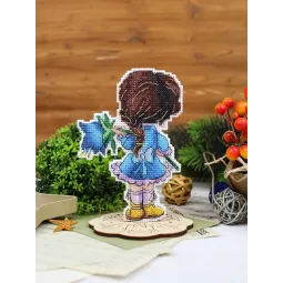 Cross stitch kit "Blue-eyed girl" 13 x 9 cm SR-1301