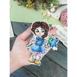 Cross stitch kit "Blue-eyed girl" 13 x 9 cm SR-1301