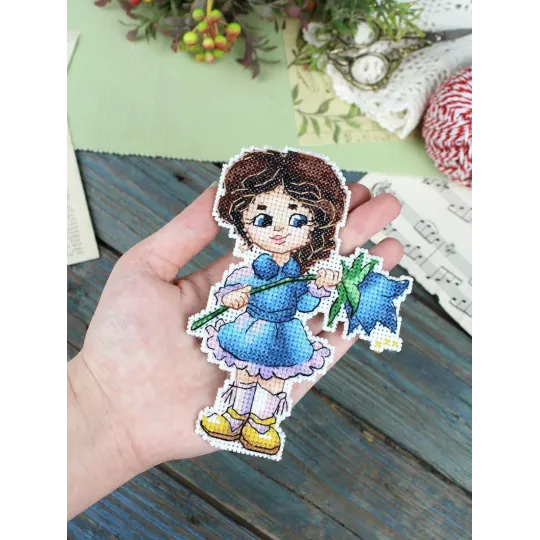 Cross stitch kit "Blue-eyed girl, with a stand" SR-1301