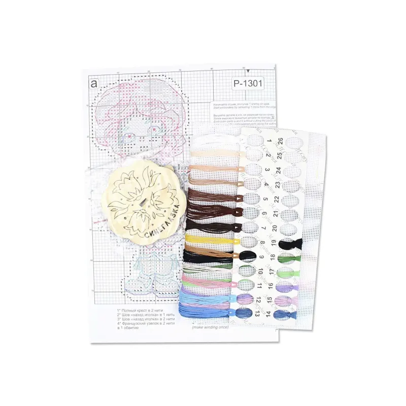 Kreuzstich-Set "Das blauäugige Mädchen" 13 x 9 cm SR-1301