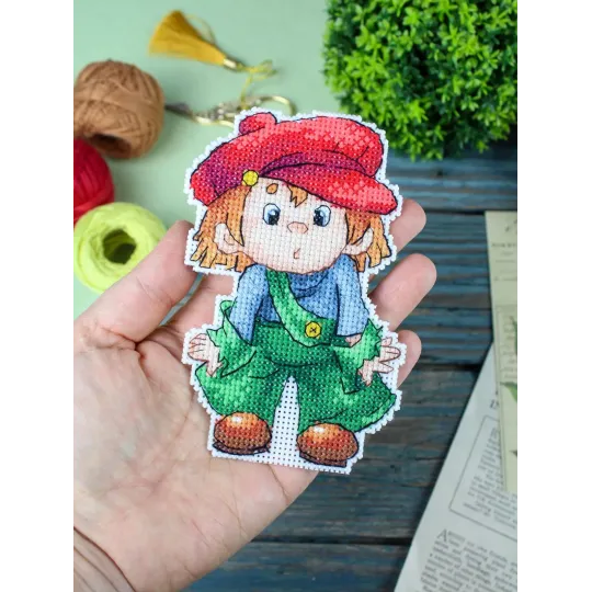 Cross stitch kit "Confused" 13 x 9 cm SR-1200