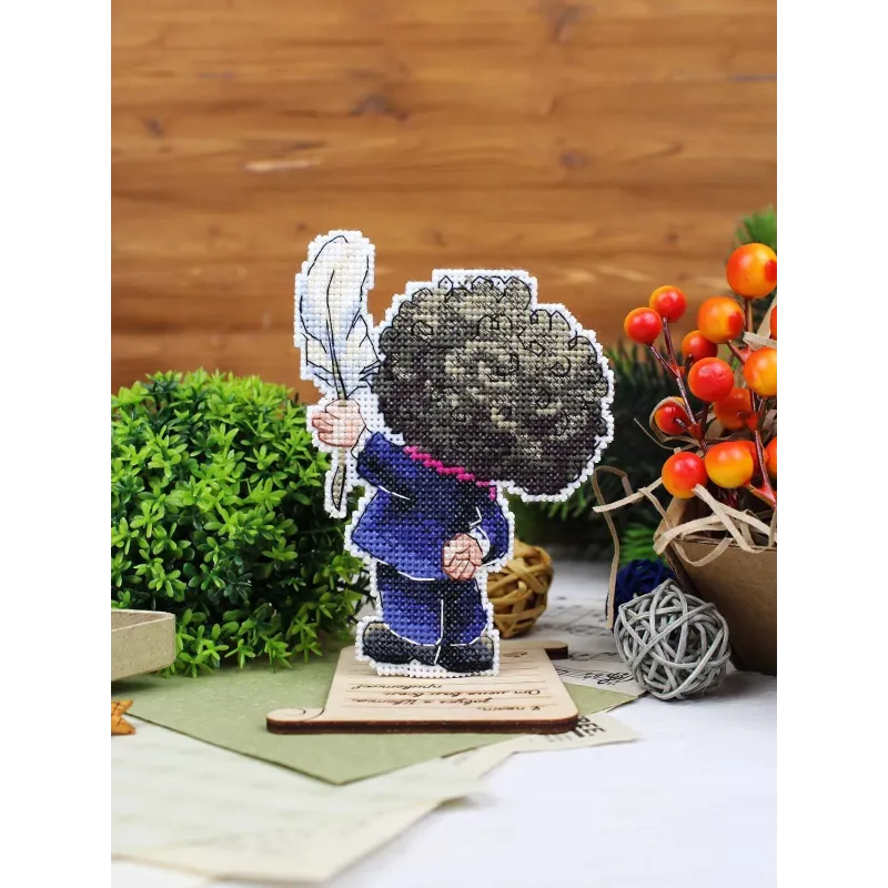Cross stitch kit "Writer" 12 x 9 cm SR-1199