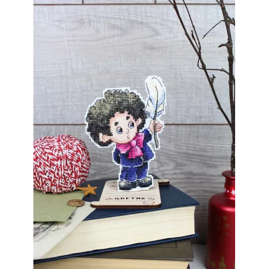 Cross stitch kit "Writer, with a stand" SR-1199