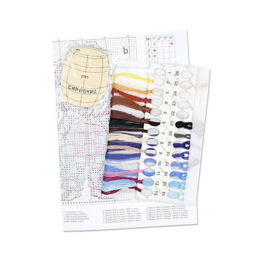 Cross stitch kit "Syrup lover" 13 x 8 cm SR-1197