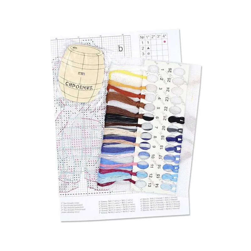 Kryželiu siuvinėjimo rinkinys "Sirupo mėgėjas" 13 x 8 cm SR-1197