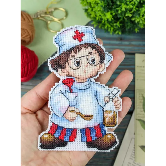 Cross stitch kit "Doctor" 13 x 9 cm SR-1196