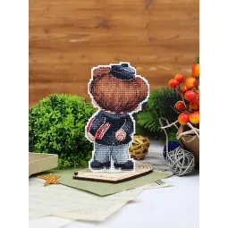 Kryželiu siuvinėjimo rinkinys "Mokslininkas" 12 x 7 cm SR-1195