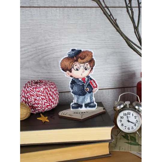 Cross stitch kit "Scientist, with a  stand" SR-1195