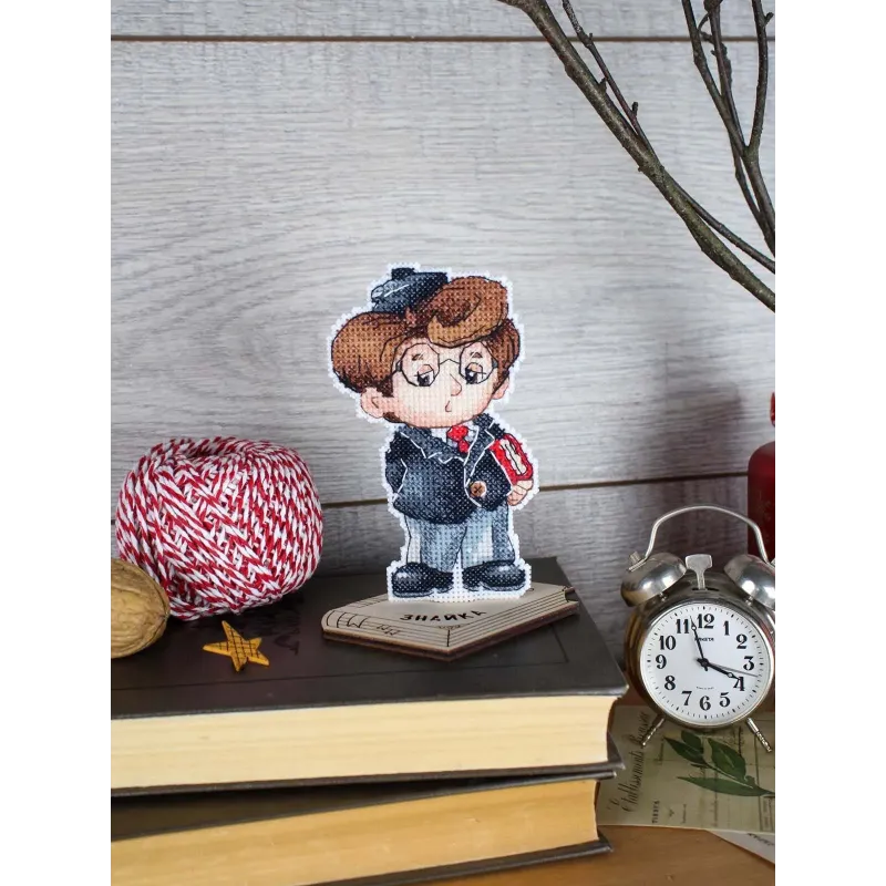 Cross stitch kit "Scientist, with a  stand" SR-1195