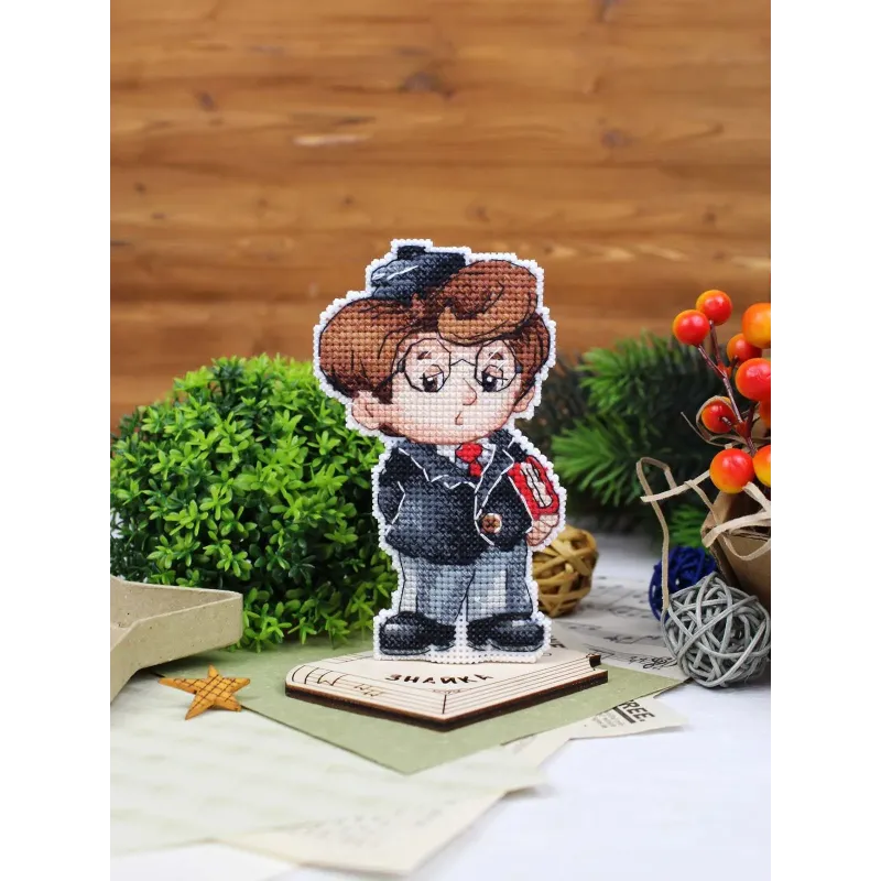 Cross stitch kit "Scientist" 12 x 7 cm SR-1195