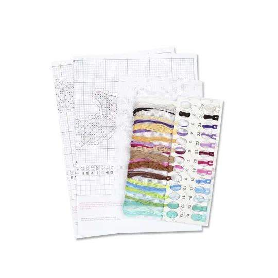 Kreuzstich-Set "Silberhufe" 20x8 cm SR-1186