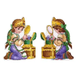 Cross stitch kit "The Girl and the Mirror" SR-1185