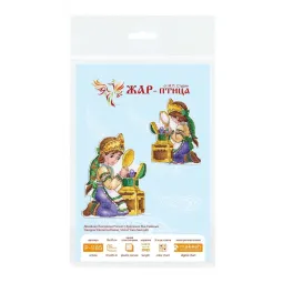 Набор для вышивания крестиком "Девочка и зеркало" 16x12 см SR-1185