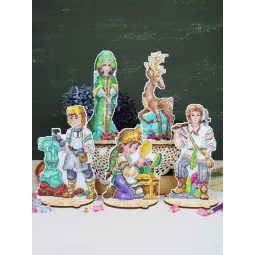 Набор для вышивания крестиком "Девочка и зеркало" 16x12 см SR-1185