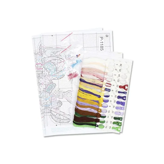 Kreuzstich-Set "Das Mädchen und der Spiegel" 16x12 cm SR-1185