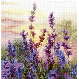 Cross stitch kit "Blooming lavender" 20*20 cm SNV-996