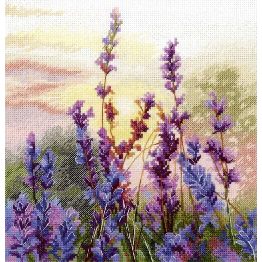 Kreuzstich-Set "Blühender Lavendel" 20*20 cm SNV-996
