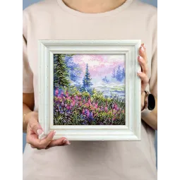 Набор для вышивания крестиком "Туманное утро" 16x16 см SNV-976