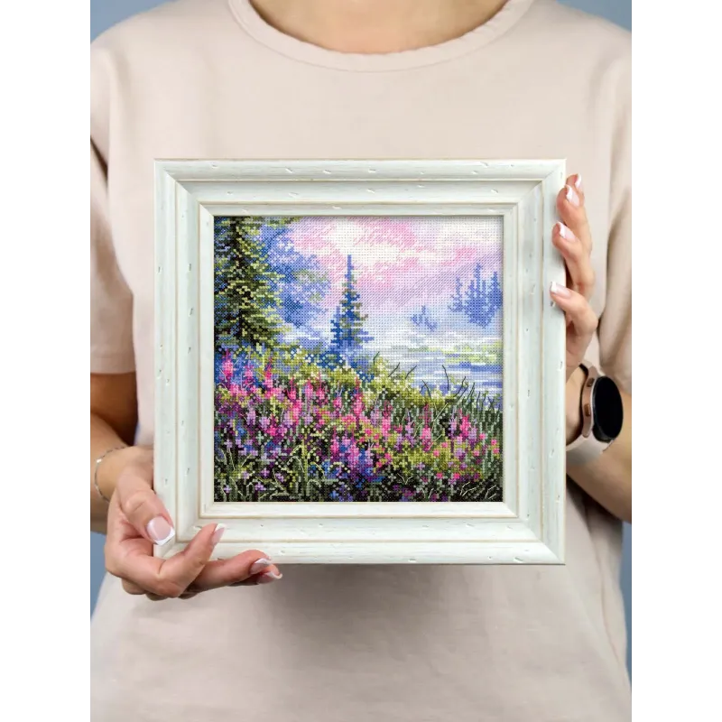 Kreuzstich-Set "Nebliger Morgen" 16x16 cm SNV-976