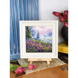 Cross stitch kit "Foggy morning" 16x16 cm SNV-976