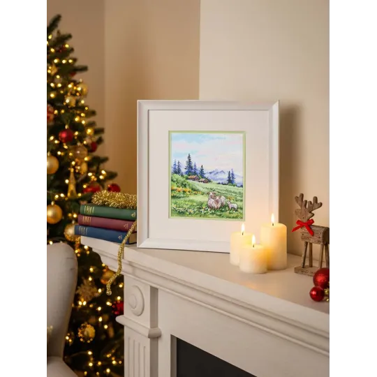 Cross stitch kit "In the alpine meadows" 20x16 cm SNV-935