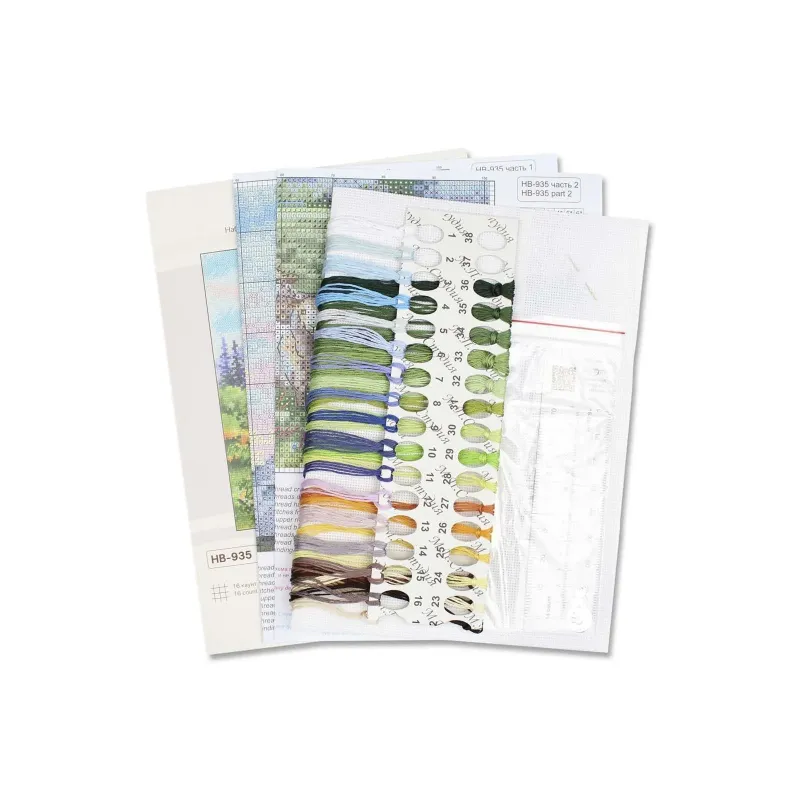 Набор для вышивания крестиком "На альпийских лугах" 20x16 см SNV-935