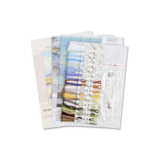 Kreuzstich-Set "Rote Familie" 20x16 cm SNV-933