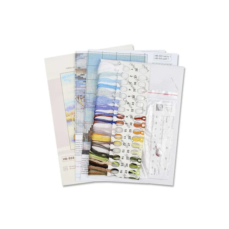 Cross stitch kit "Red family" 20x16 cm SNV-933