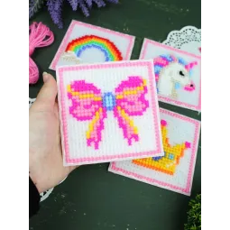 Kreuzstich-Set "Prinzessinnen-Set. 4er-Set." 10.6x10.6 cm SN-003