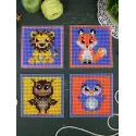 Cross stitch kit "Cute animals. Set of 4." SN-002