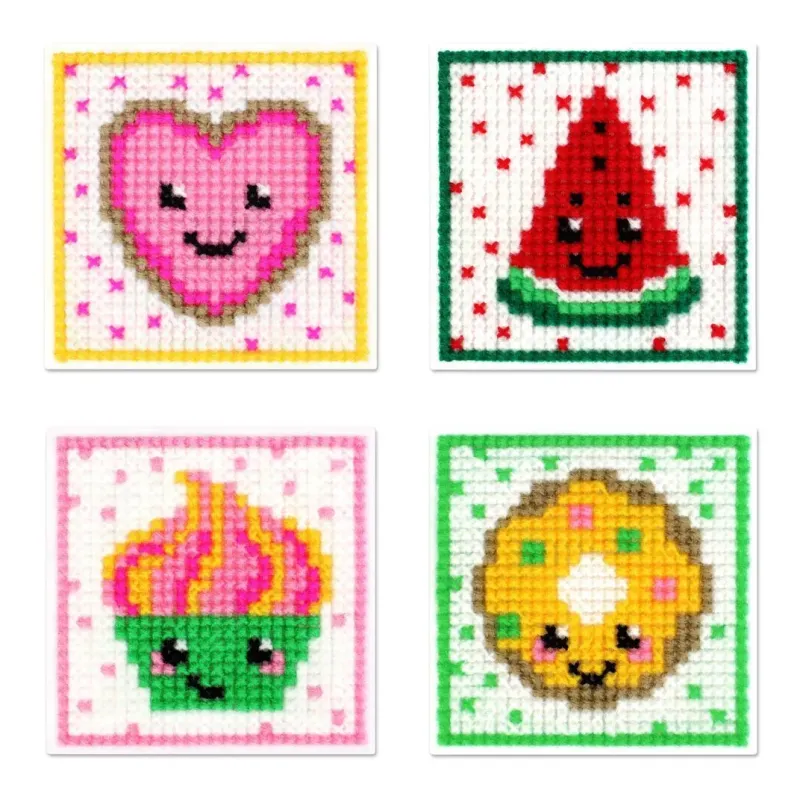 Cross stitch kit "Fun Sweets. Set of 4." SN-001