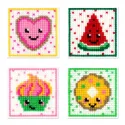 Cross stitch kit "Fun Sweets. Set of 4." 10.6x10.6 cm SN-001