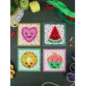 Cross stitch kit "Fun Sweets. Set of 4." 10.6x10.6 cm SN-001
