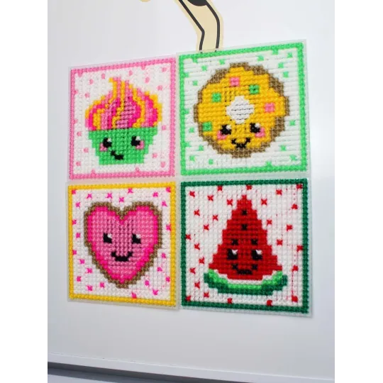 Cross stitch kit "Fun Sweets. Set of 4." SN-001