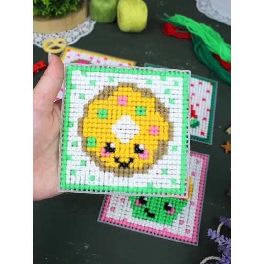 Cross stitch kit "Fun Sweets. Set of 4." SN-001