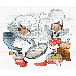 Cross stitch kit "The first pancake" 10x12 cm SM-984
