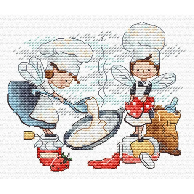 Cross stitch kit "The first pancake" 10x12 cm SM-984