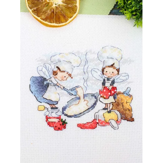 Cross stitch kit "The first pancake" 10x12 cm SM-984