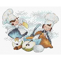 Cross stitch kit "Skilled chefs" 10x13 cm SM-982